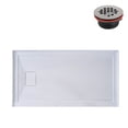 thumbnail image 6 of Streamline GB-531-128 60 in. x 32 in. Alcove Acrylic Shower Base in Glossy White With Left Drain, ABS Drain Included, 6 of 18
