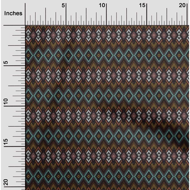 oneOone Tissu Popeline de Coton Aztec Flamme Couture BTY 42 Pouces de Large