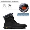 thumbnail image 2 of Mens Winter Snow Boots Warm Fur Lined Non-Slip Lightweight Comfortable Casual Outdoor Hiking Boots Black 7.5 US, 2 of 7