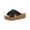 Black, variant on KORKS Womens FAITHE Criss-Cross Wedge Sandals