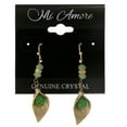 thumbnail image 2 of Drop Dangle Earrings With Green Bead Accents For Women Gold-Tone, 2 of 2