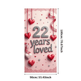 thumbnail image 6 of LUUFILx Celebration Backdrop Banner 22 Years Loved Anniversary Decorations for Party Supplies Photography Props Valentine's Day Event Background Decor, 6 of 8