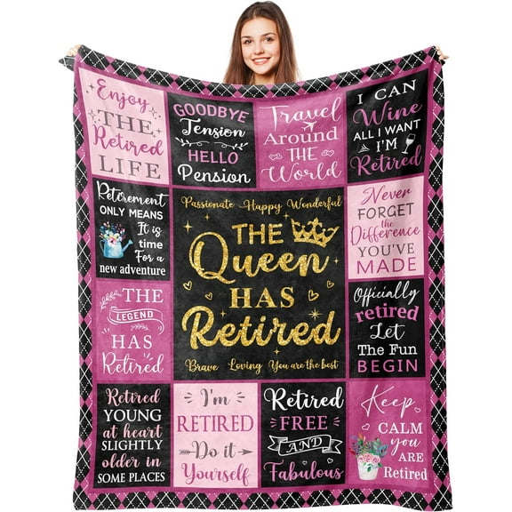 Retirement Gifts for Women, Retirement Gifts, Retirement Gift for Woman, Retired Gifts for Women, Farewell Gifts for Coworkers, Goodbye Gifts for Coworkers, Retirement Blanket 50" X 60"
