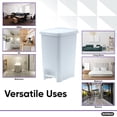 thumbnail image 6 of Slim 2.5-gallon Step on Trash Can with Lid. – Space Savor White Trash Can, Good for Dorm Room, Kitchen, Bathroom, or Office, Keeps the Room Neat and Clean, 6 of 7
