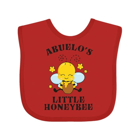 

Inktastic Cute Bee Abuelo s Little Honeybee with Stars Gift Baby Boy or Baby Girl Bib