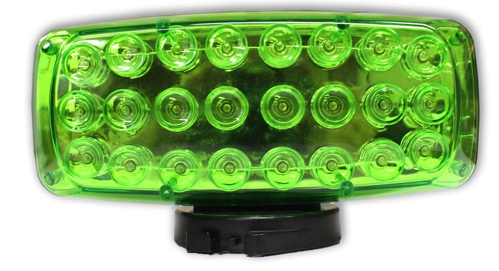 24 LED Steady/Flashing Green Light with Base 7" x 3" (Wiland SF09802)