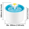 thumbnail image 3 of Fashion Automatic 1.6L Flower Style Dog Cat Kitten Water Drinking Pet Fountain Pet Bowl Drink Dish Filter Orange/Blue/Green, 3 of 6