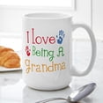 thumbnail image 6 of CafePress - I Love Being A Grandma Mugs - 15 oz Ceramic Large White Novelty Mug, 6 of 6