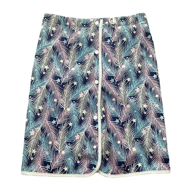 Falda de pañal multifuncional para adultos, pantalones de lactancia para enuresis nocturnas, sin fugas Hojas de estrella XXL