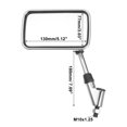thumbnail image 3 of Unique Bargains 1 Pair Universal Rear View Mirrors for Motorcycle Square Shape Mirrors for Handlebar Mount Silver Tone Black, 3 of 8