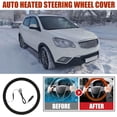 thumbnail image 3 of Heated Steering Wheel Cover, 15 Inch Cord Heated Steering Wheel Cover, Heater Suede Cover, USB Rechargeable, 5 Seconds Quick Heating Automatic Temperature Control for Vehicles Trucks Vans (1 PC), 3 of 6