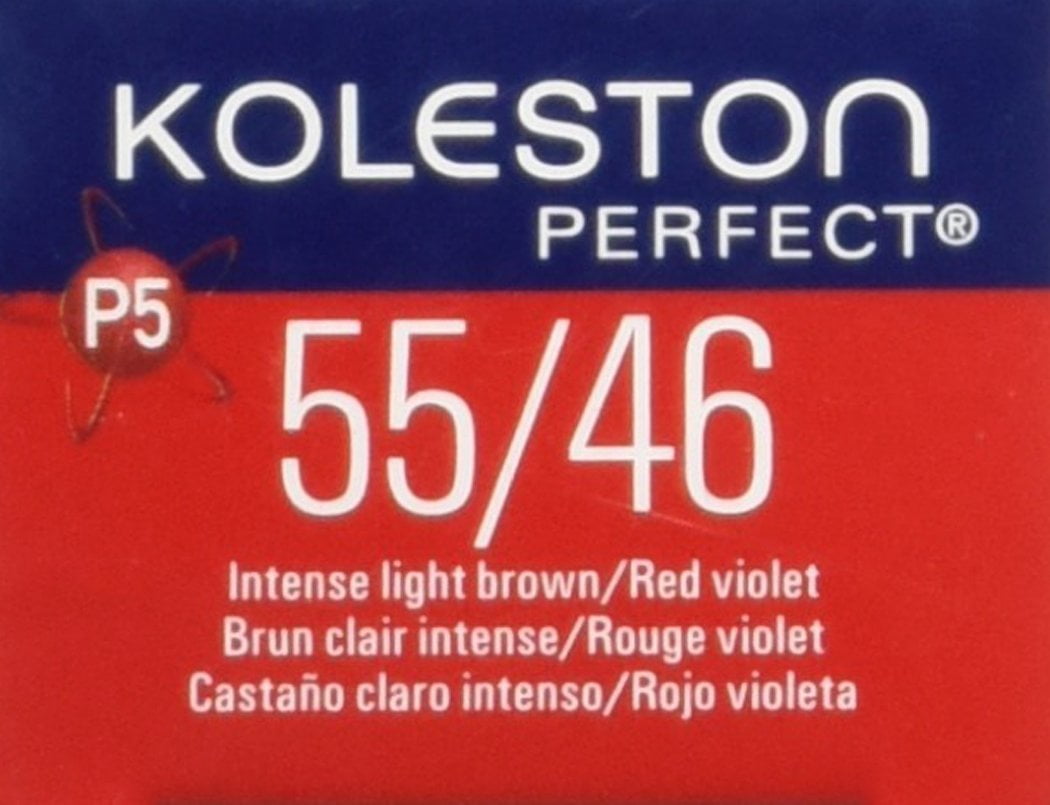Koleston Perfect Permanent Creme Haircolor - 55 46 Intense Light Brown-Red Violet by for Unisex - 2 oz