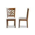 thumbnail image 3 of Baxton Studio Caron Modern and Contemporary Grey Fabric Upholstered and Walnut Brown Finished Wood 2-Piece Dining Chair, 3 of 7