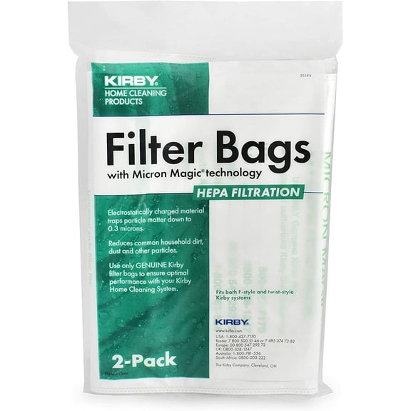 Kirby Allergen Plus Micron Magic HEPA Vacuum Bags for Kirby G4, G5, Gsix (2-Pack)