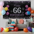thumbnail image 4 of Happy 66th Birthday Banner,  Happy Birthday Party Decorations, Birthday Supplies Backdrop Décor, 5.9 X 3.6 Ft, 4 of 6