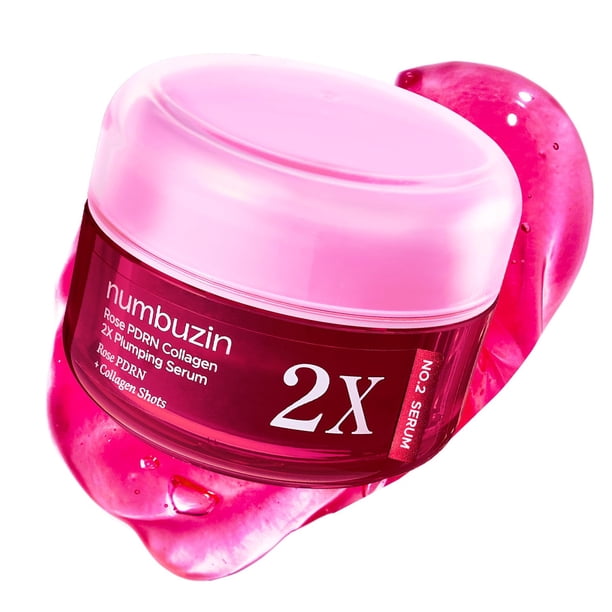 Sérum numbuzin No.2X Rose PDRN Colágeno 2X para dar volumen, 30 ml