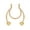 Gold, variant on 1 Pcs Nose Rings Hoop 18 Gauge Non Piercing Stainless Steel Clip On Fake Septum Clicker Nose Hoop Ring Piercings Jewelry For Women Men