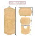 thumbnail image 3 of Home Weavers Waterford Collection 100% Cotton Non-Slip Bathroom Rug Set Machine Washable Bathroom Rug, Bath Rug, U Shaped Contour, Runner, Yellow Color 4 Piece Bath rug set, 3 of 8