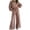 Pink, variant on Zynoxe Women Suits 2 Piece Set with Pockets Classic Round Neck Long Sleeve Crop Sweatshirt & Drawstring Wide Leg Pants Suit Fashion Polka Dot Sweatsuit Set Vacation Outfits for Women Navy S