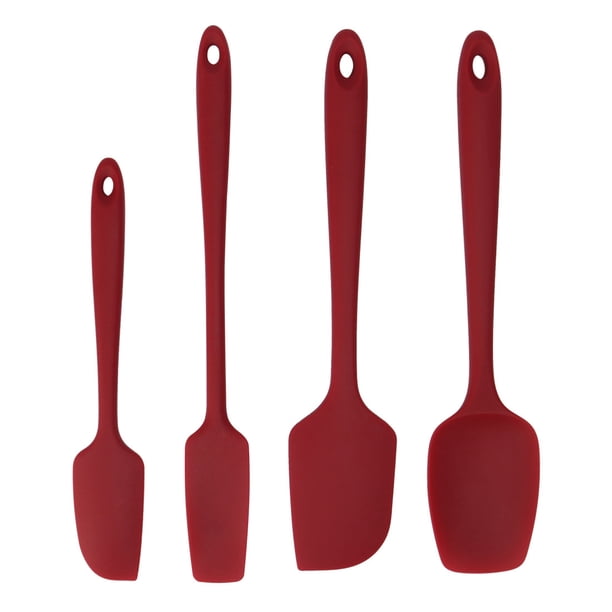 Juego de espátulas de silicona Unique Bargains Calor Resistente Rojo