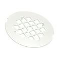 thumbnail image 1 of Cubierta de desagüe de ducha de acero inoxidable 304, 4-1/4" OD, cubierta de rejilla de desagüe redonda para baño, jardines y patios, blanca, 1 of 6