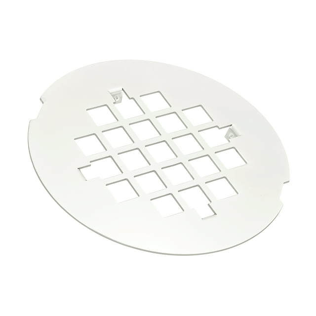 Cubierta de desagüe de ducha de acero inoxidable 304, 4-1/4" OD, cubierta de rejilla de desagüe redonda para baño, jardines y patios, blanca