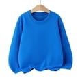 thumbnail image 3 of Boys Soft Cotton T Shirts Long Sleeve Crewneck Loose Fit Casual Kids Basic Tees Tops Blue 8 Years, 3 of 6