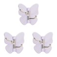 thumbnail image 2 of 3Pc Butterfly-Shaped Swivel Adhesive Hooks, 360° Rotating Towel Hooks, Decorative Wall Mount Hangers, Waterproof Self-Adhesive Hooks for Bathroom and Kitchen, Multi-Hook Organizer for Towels, Hats, 2 of 5