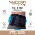 thumbnail image 5 of Copper Fit Ultra Support Back Brace – Plus Size (Fits Waist 36”–56”), Unisex, Black, 5 of 6
