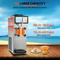 thumbnail image 3 of KFFKFF Commercial Slushy Machine, 12L / 3.17 Gal Single Tank, Cool and Freeze Modes, Stainless Steel Margarita Smoothie Frozen Drink Maker, 3 of 9