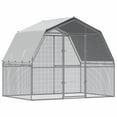 thumbnail image 2 of vidaXL Chicken Cage Silver Galvanized steel, PE (polyethylene) Large, 2 of 21