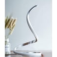thumbnail image 1 of Spiral LED Table Lamp (Silver), Dimmable Metallic Beside Lamp with Touch Controller, 13 Inch Height & 9w & 3 Color Temperature, Contemporary Decorative Lamp for Home, Living Room & Office, 1 of 6