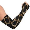 thumbnail image 2 of ALAZA Golden Chains UV Sun Protection Arm Sleeves UPF 50+ Compression Cooling Sleeve 1 Pair, 2 of 7