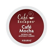 Cafe Escapes, Cafe Mocha Coffee Beverage, Single-Serve Keurig K-Cup Pods, 72 Count (3 Boxes of 24 Pods)
