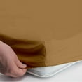 thumbnail image 2 of Cot Sheet Set 4PC-100% Egyptian Cotton, Perfect for Camp Sheets & Guest Beds, 600TC, 1 Flat Sheet, 1 Fitted Sheet 10" Deep Pocket & 2 Pillowcover-Taupe Solid, Truck Size, 2 of 5