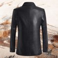 thumbnail image 4 of Fgnfyis Suit Jacket for Men Mens Jacket Suit Fashion Trend Casual Textured Leather Jacket Outerwear for Stylish Jackets for Men Black XXXL, 4 of 5