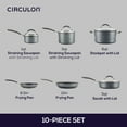 thumbnail image 3 of Circulon A1 Scratch Defense 10 Piece Nonstick Aluminum Pot and Pan Set, Cast Stainless Steel, 3 of 18