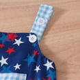 thumbnail image 5 of Wxirdiow Patriotic Baby Clothes My First 4th of July Baby Boy Outfit American Flag Romper Sleeveless Overalls Newborn Memorial Day Clothes Blue Size,3-6 Months, 5 of 9