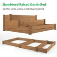 thumbnail image 3 of 3-Tier Raised Garden Bed Solid Wood Outdoor Elevated Vegetables Flower Herb Growing Box For Backyard Patio 48.6x48.6x21in, 3 of 6