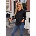 thumbnail image 6 of Vividaire Button Down Shirts for Women Long Sleeve Loose Fit Stretch Wrinkle Free Work Office Casual Blouses Top, 6 of 6