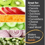 Nutrislicer XL مادولين القطاعة الخضار المروحية الجبن مبشرة المطبخ الغذاء المقامر الخضار البطاطا القاطع 4 شفرات الأسود
