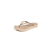 Havaianas Women's Slim Flatform Flip Flops, Rose Gold, 7-8 Medium US