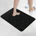 thumbnail image 4 of Super Absorbent Microfiber Bath Rug - Quick Dry Non Slip Shower Mat Machine Washable Bathroom Floor Mat for Tub Shower Safety(Black), 4 of 7