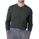 thumbnail image 1 of Blusas y camisas de manga larga con cuello redondo para hombre, blusa informal de moda con bloques de color, manga larga, cuello redondo, blusa de poliéster, algodón y poliéster., 1 of 7