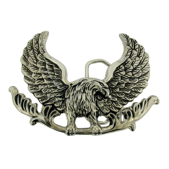 Eagle Brand Branch Silver Metal Belt Buckle Chrome Rodeo Unisex Fashion New Style