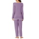 thumbnail image 3 of Conjuntos de lounge para mujeres INSPIRE CHIC, camisetas de manga larga con pantalones, conjuntos de pijama L púrpura, 3 of 6