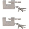thumbnail image 1 of Allright 2pcs 104mm Padlock Heavy Duty Container Padlock High Security Door Lock With 10 Keys Solid Steel Hardware Integral Lock For Garages Container, 1 of 5