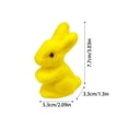thumbnail image 2 of Easter Bunny Ornaments, Resin Flocked Bunny Figurines, Purple Foam Decorative Rabbits with Soft Velvet Texture, Holiday Party Desktop & Home Easter Decor, 3.5 Inch, 2 of 2