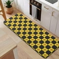 thumbnail image 5 of Yellow and Black Checkerboard Checkered Pattern Kitchen Rug Mat,Kitchen Runner Rugs Non Skid Washable,Decorative Kitchen Floor Mats for Kitchen,Sink,Laundry,17"x47.2", 5 of 7