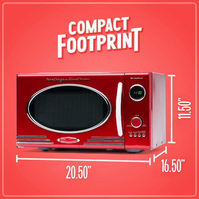 Nostalgia Retro 0.9 Cu. 800-Watt Countertop Microwave Oven